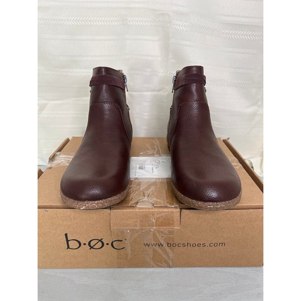 b.o.c. Addi French Ankle Boot Bootie Dark Brown Nubuck Size 8.5M - Picture 6 of 13